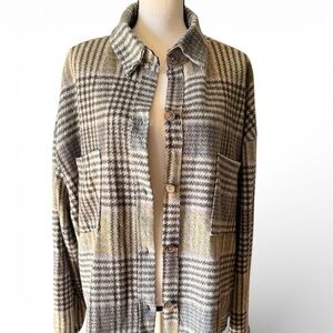 First Love Plaid Button-Up Cozy Shirt